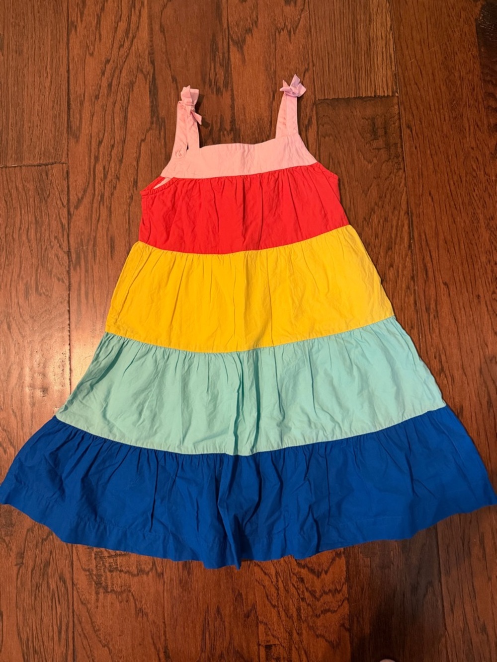 Hanna Andersson Rainbow Dress with Colorblock US 5 110 cm